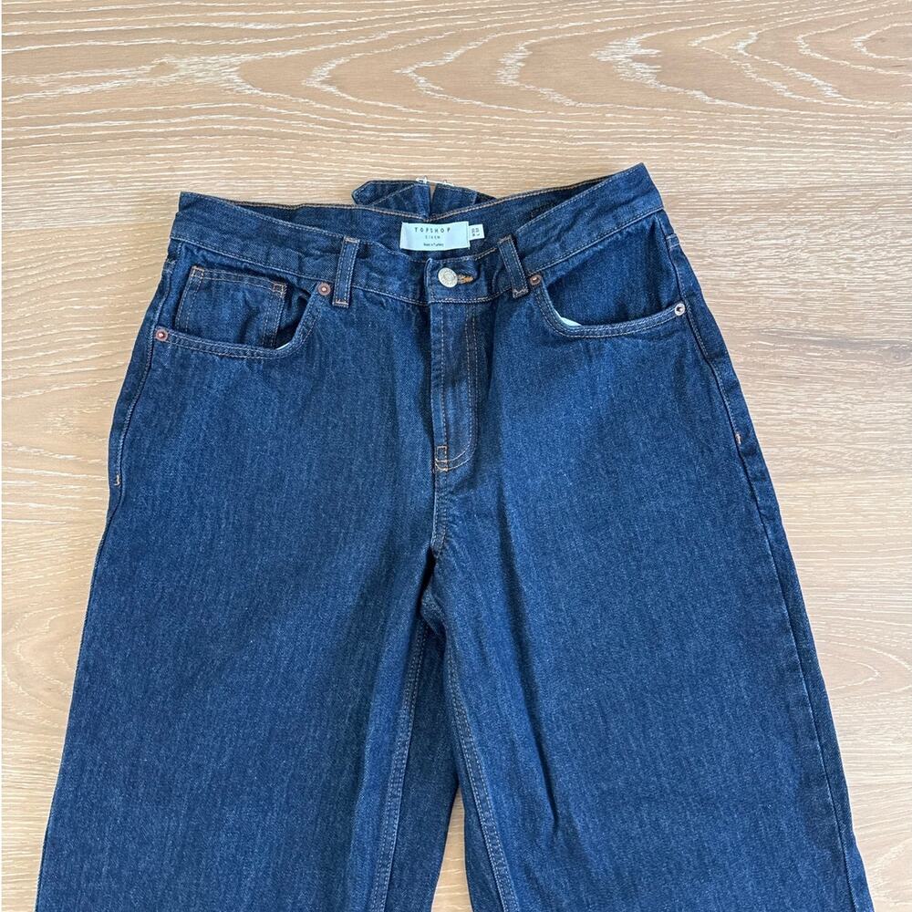 Topshop Jeans Cinch Low Rise Size 30 x 32 Blue - Picture 2 of 5